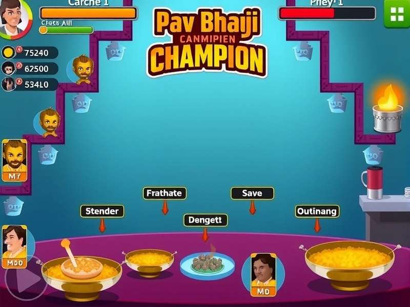 Pav Bhaji Champion Game Main Screen